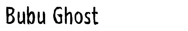 Bubu Ghost font preview